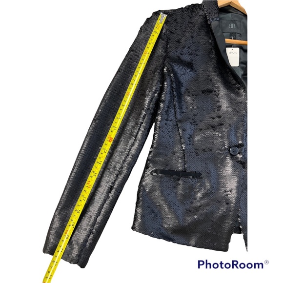 EUC Banana Republic BR Sequined Tuxedo Jacket Sz 0 - Picture 8 of 8